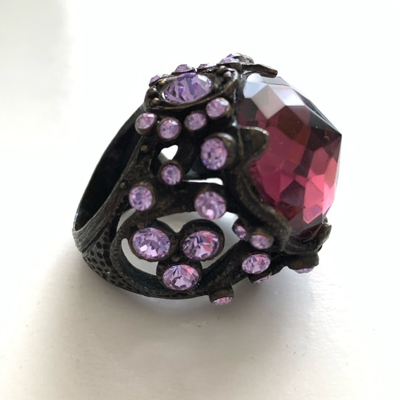 Sonia Rykiel dark purple crystal ring - Picture 8 of 8
